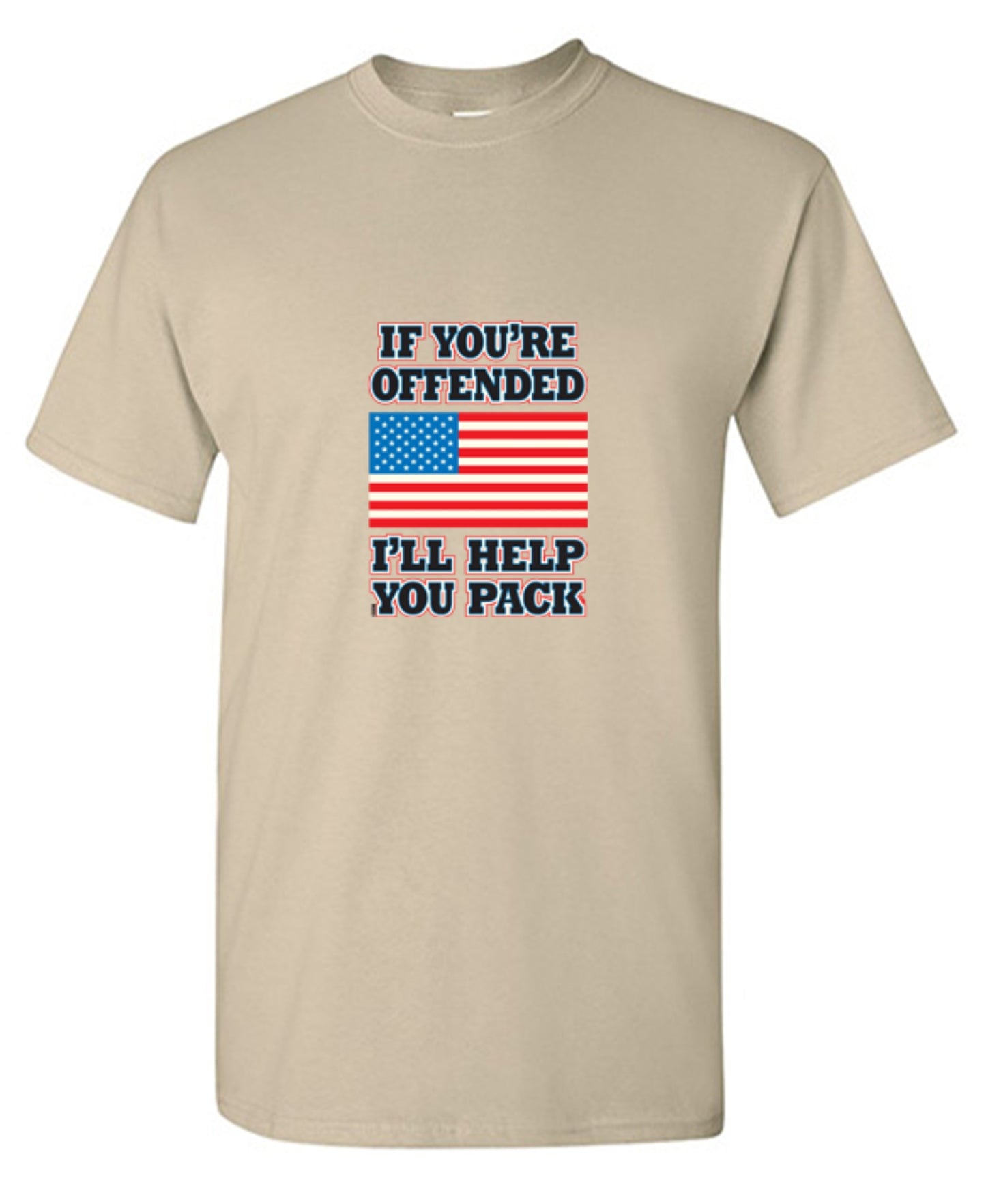 Funny T-Shirts design "If You're Offended I'll Help You Pack - Tall Tee"