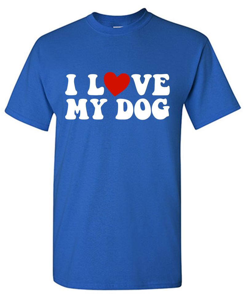 Funny T-Shirts design "I Love my Dog Shirt"