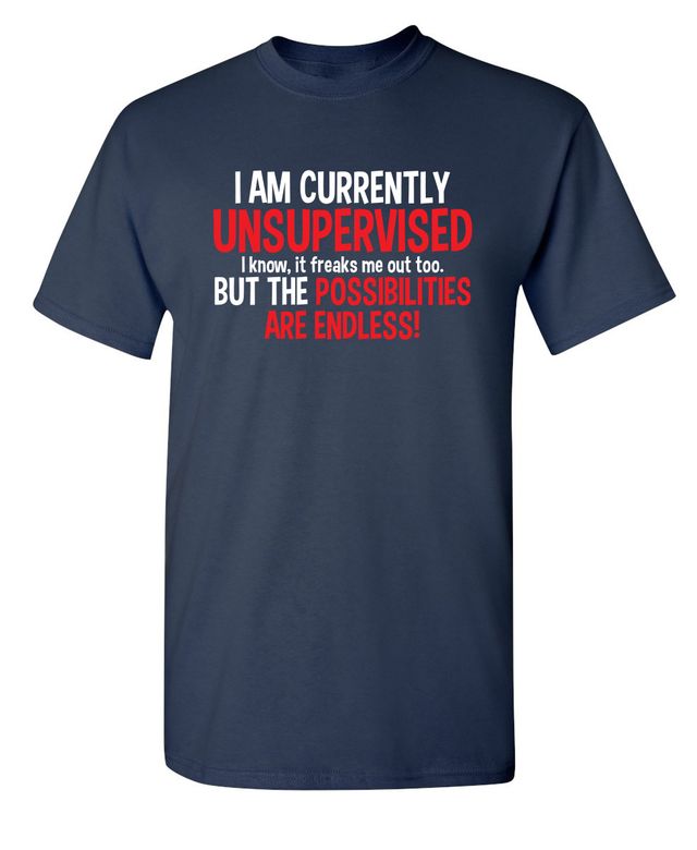 I Am Currently Unsupervised - I Know, It Freaks Me Out Too. But The Possibilities Are Endless!