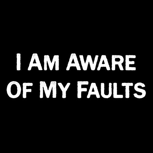 I Am Aware Of My Faults