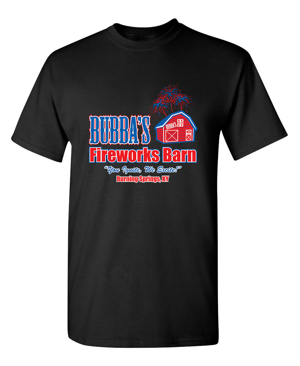 Bubba's Fireworks Barn Burning Springs - Funny T Shirts & Graphic Tees