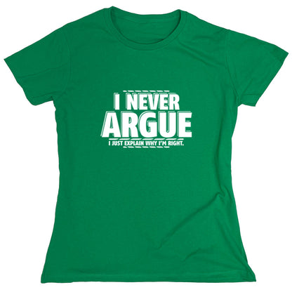 Funny T-Shirts design "PS_0432_NEVER_ARGUE"