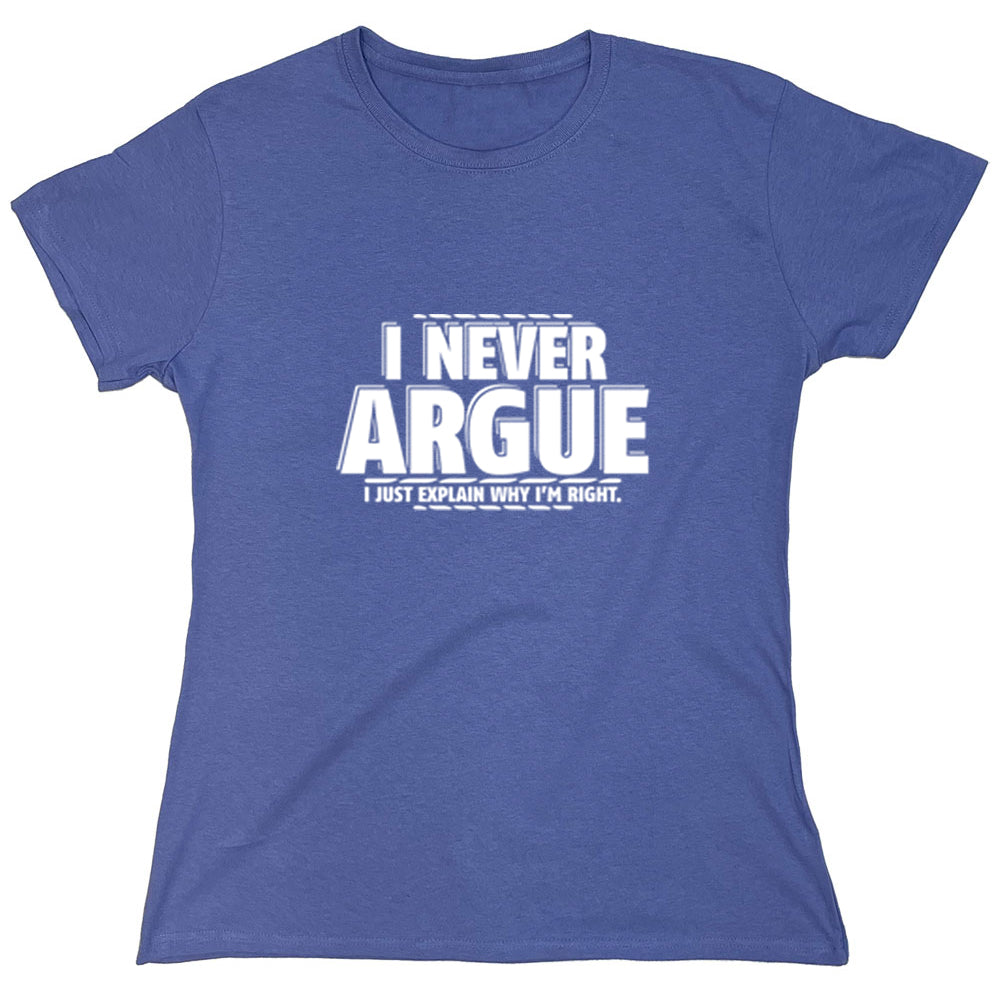 Funny T-Shirts design "PS_0432_NEVER_ARGUE"