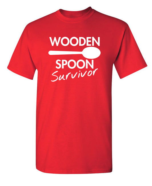 Wooden Spoon Survivor - Funny T Shirts & Graphic Tees