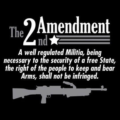 Funny T-Shirts design "The 2nd Amendment A Well Regulated Militia Being Necessary To The Security"