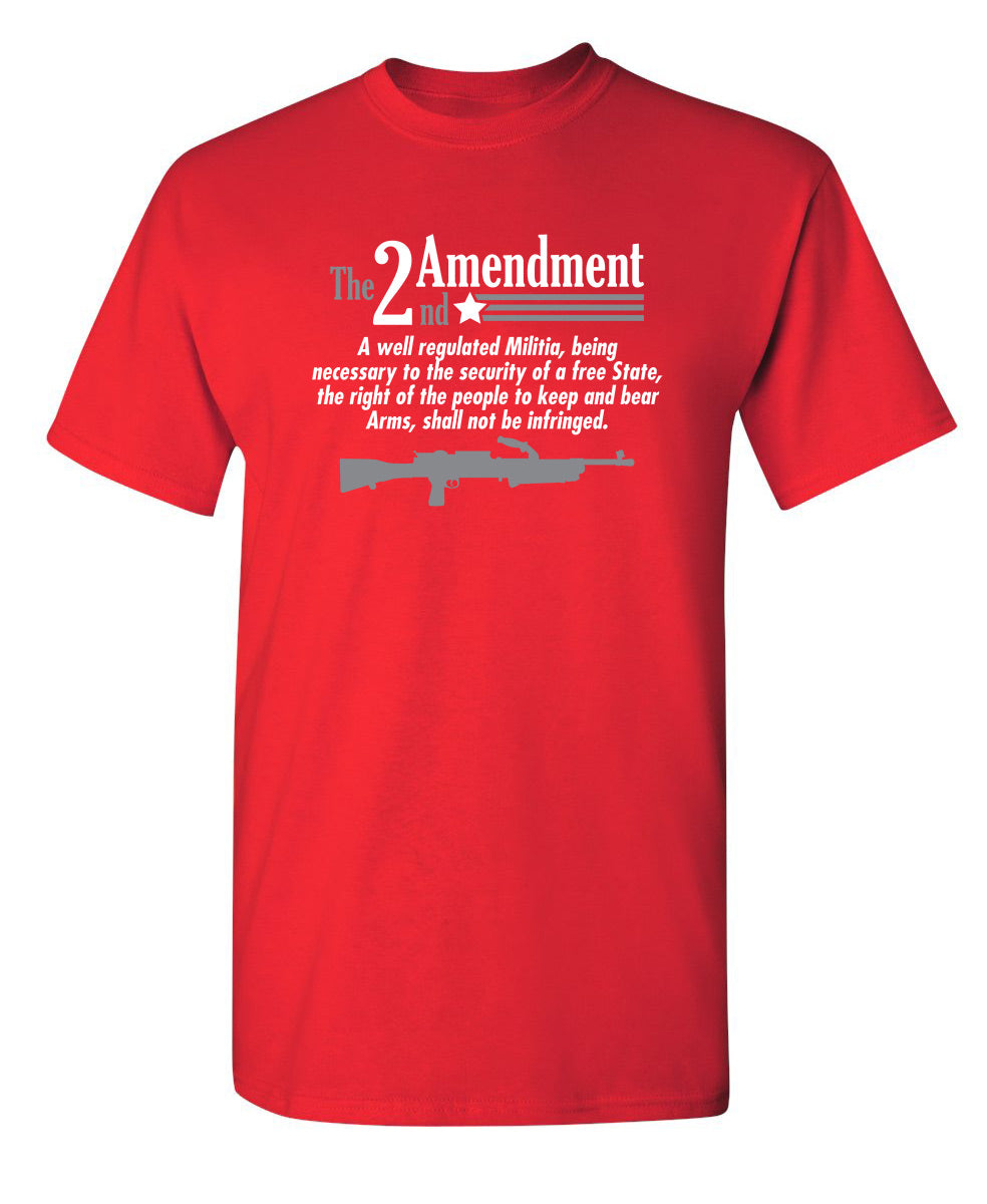 Funny T-Shirts design "The 2nd Amendment A Well Regulated Militia Being Necessary To The Security"