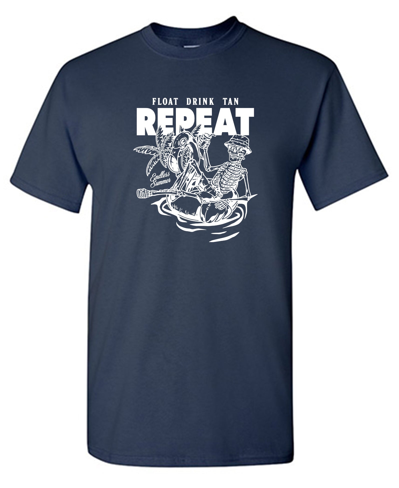 Float Drink Tan Repeat Shirt - Funny T Shirts & Graphic Tees