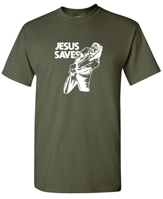 Jesus Saves, Graphic Shirt - Roadkill T-Shirts