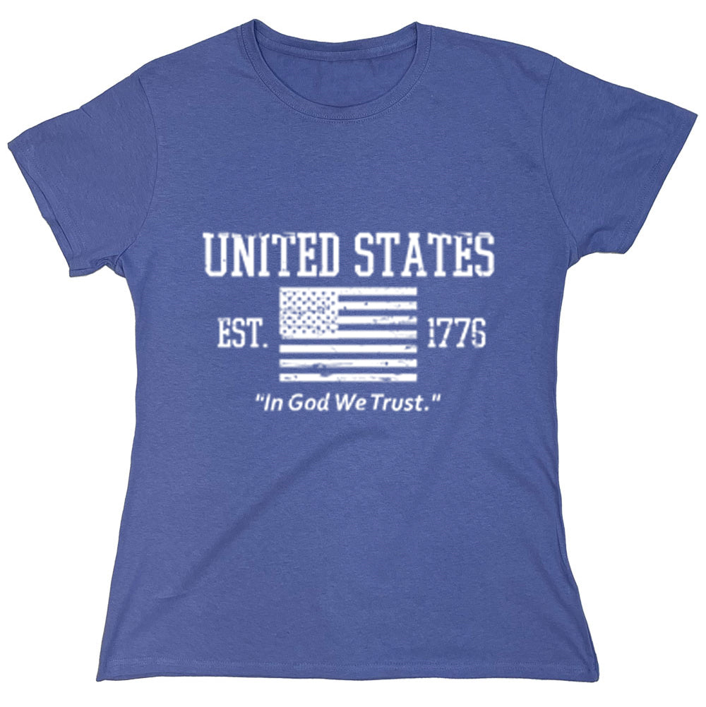 Funny T-Shirts design "United States EST 1776 In God We Trust"