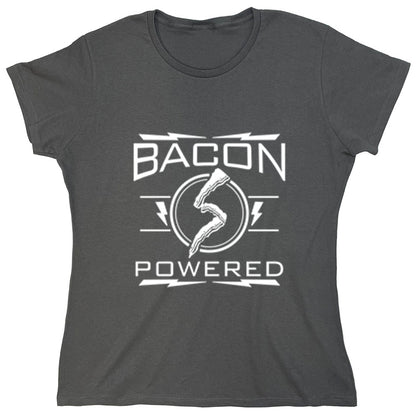 Funny T-Shirts design "Bacon Powered"