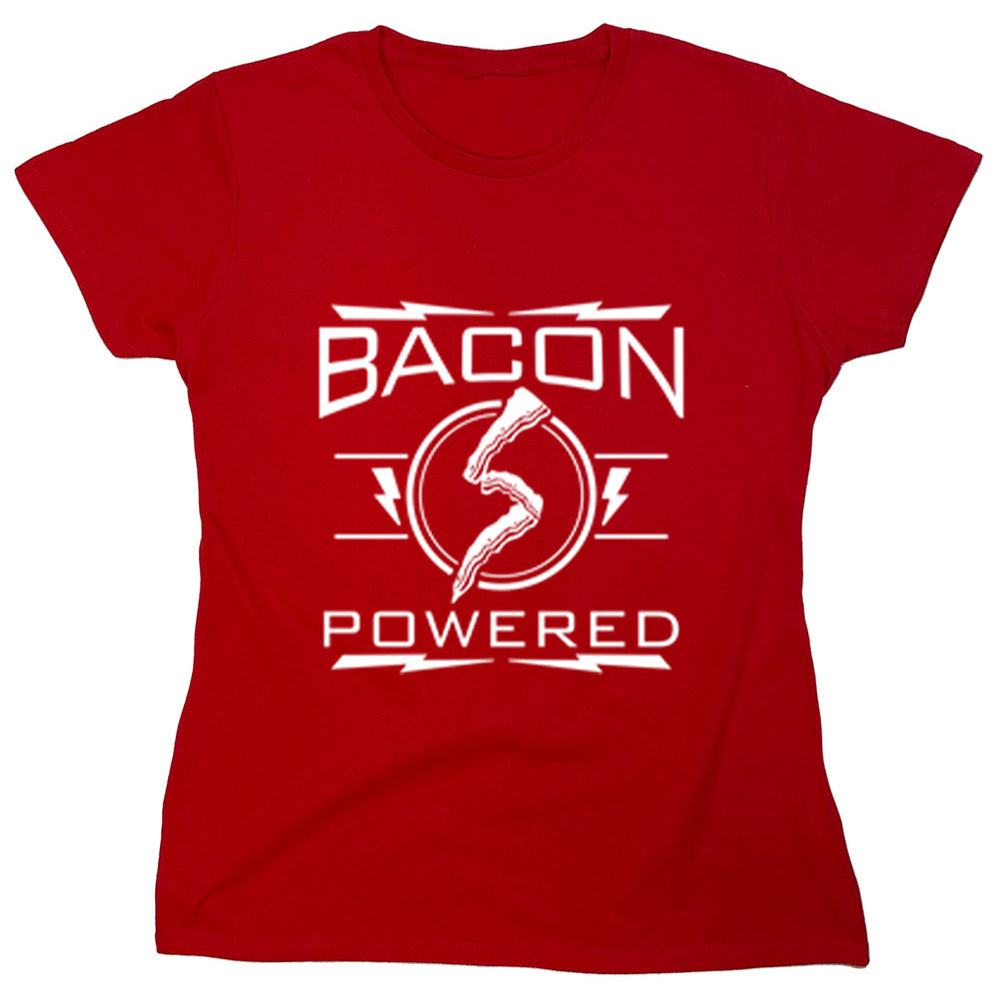 Funny T-Shirts design "Bacon Powered"