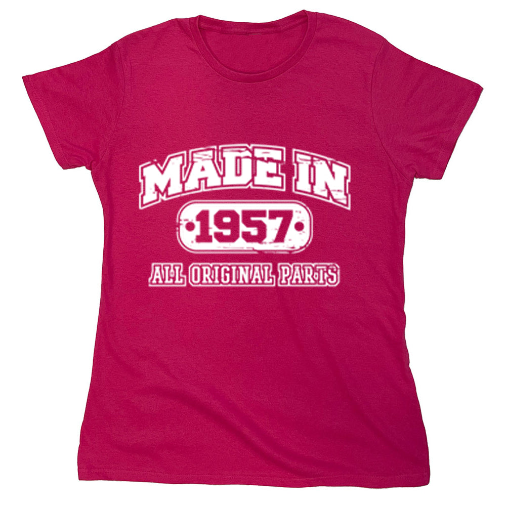 Funny T-Shirts design "Made In 1957 All Original Parts"