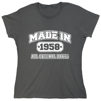 Funny T-Shirts design "Made In 1958 All Original Parts"