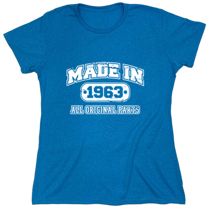 Funny T-Shirts design "Made In 1963 All Original Parts"