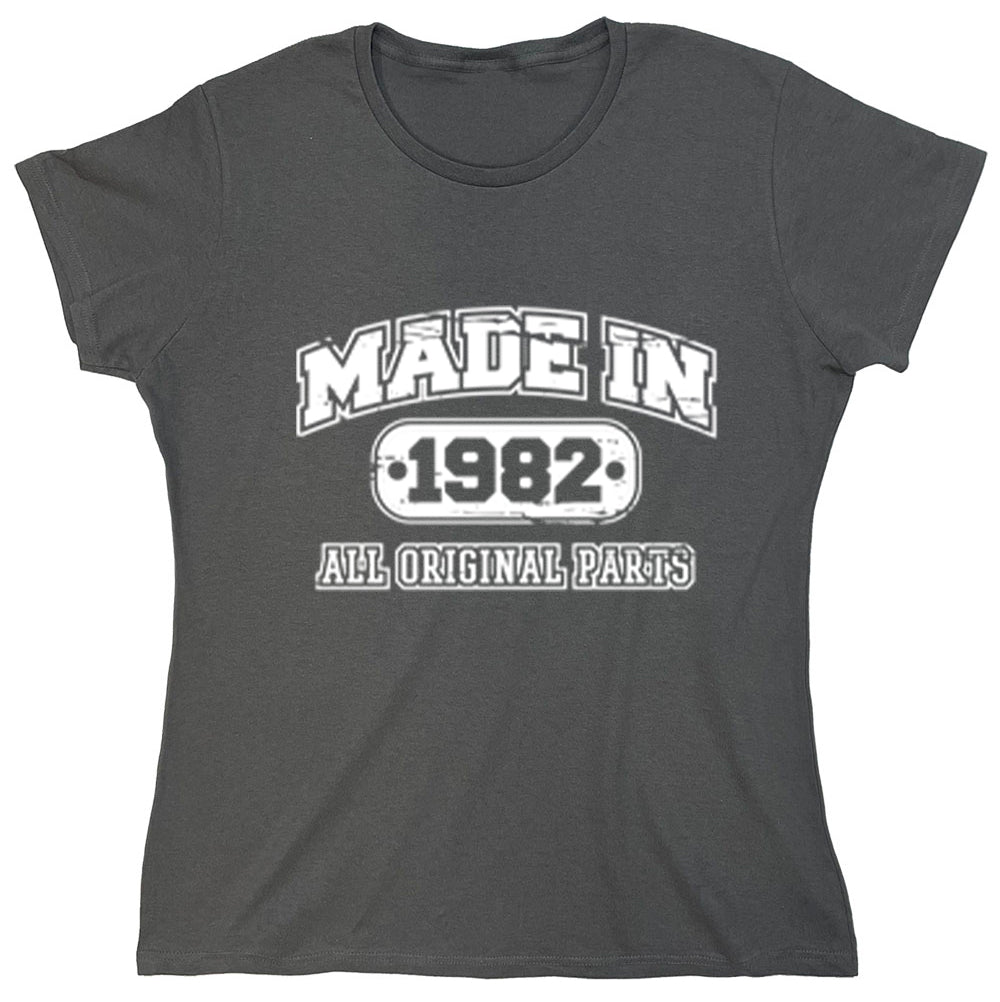 Funny T-Shirts design "Made In 1982 All Original Parts"