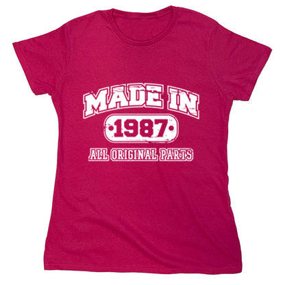 Funny T-Shirts design "Made In 1987 All Original Parts"