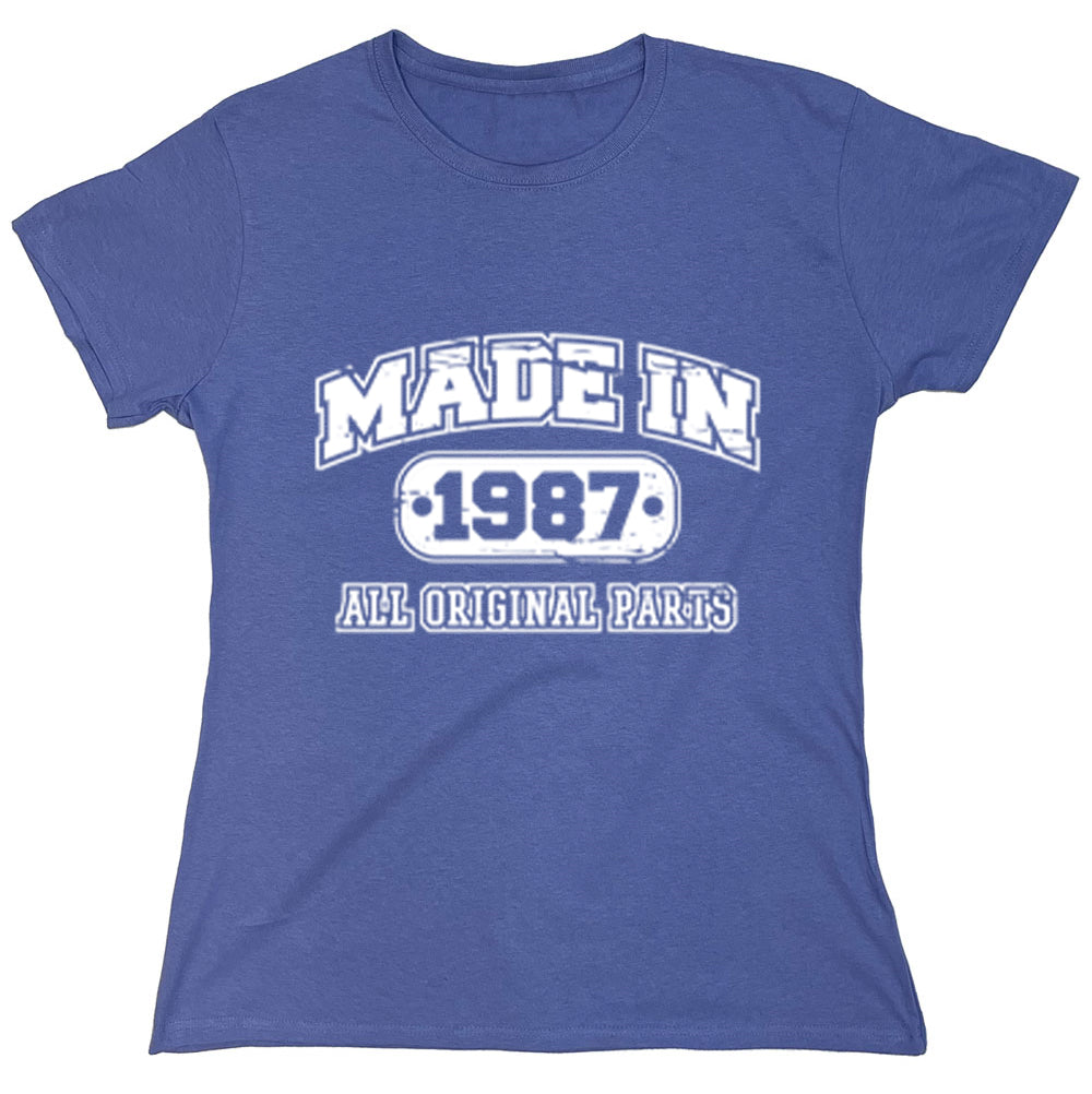Funny T-Shirts design "Made In 1987 All Original Parts"