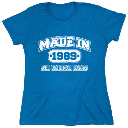 Funny T-Shirts design "Made In 1989 All Original Parts"