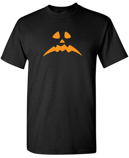 Pumpkin Frown Tee - Funny Graphic T Shirts