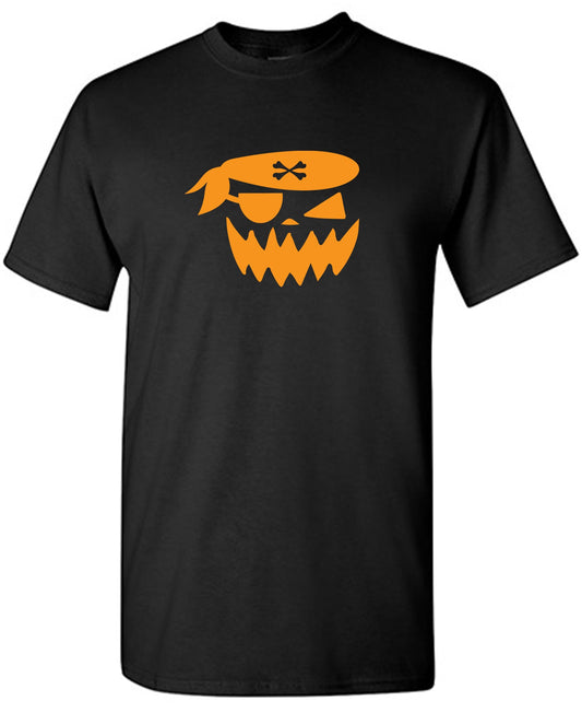 Pirate Pumpkin Tee - Funny Graphic T Shirts