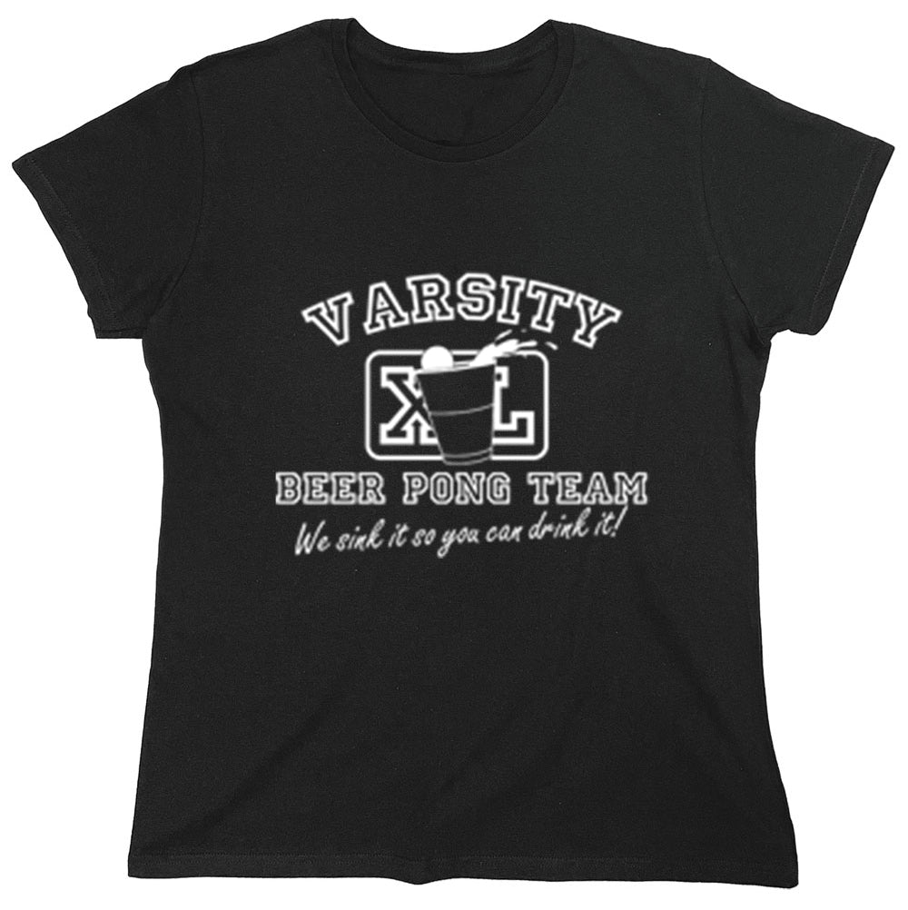 Funny T-Shirts design "Varsity Beer Pong Team"
