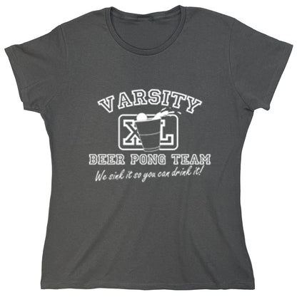 Funny T-Shirts design "Varsity Beer Pong Team"