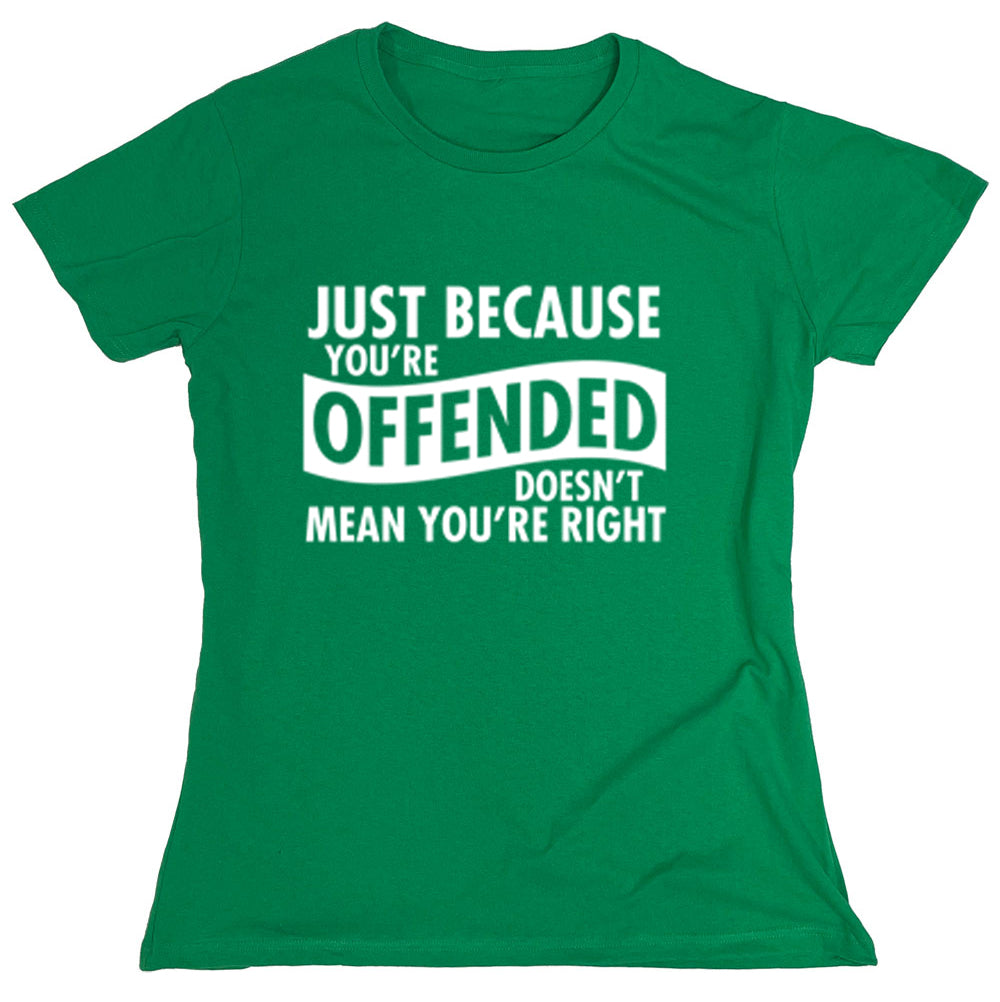 Funny T-Shirts design "Just Because You're Offended Doesn't Mean You're Right"