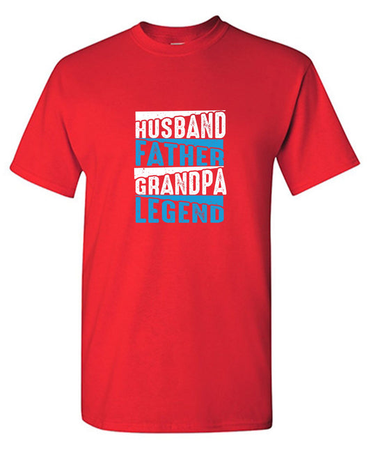 Husband Father Grandpa Legend Fathers Day T Shirt