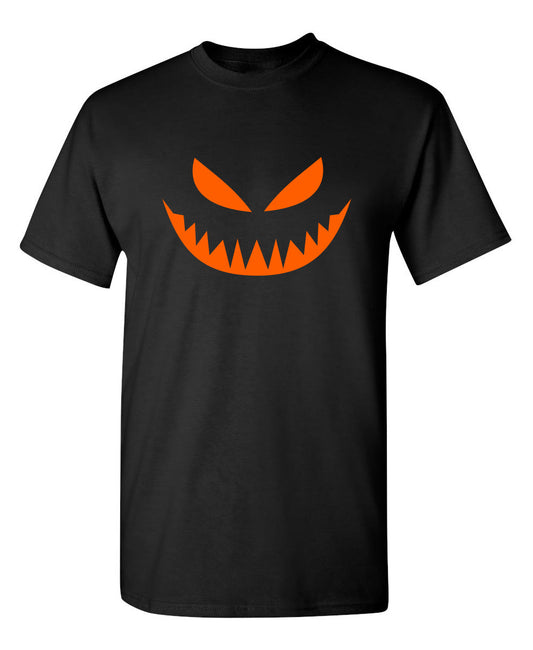 Funny T-Shirts design "Mean Pumpkin Emoticon"