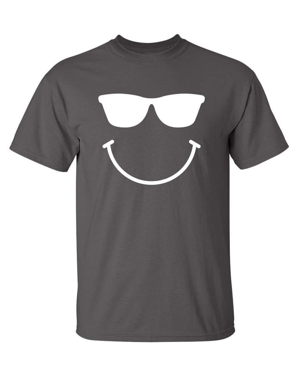 Sunglasses Smile Face Emoticon - Funny T Shirts & Graphic Tees