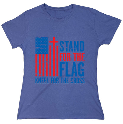 Funny T-Shirts design "I Stand For The Flag Kneel For The Cross"