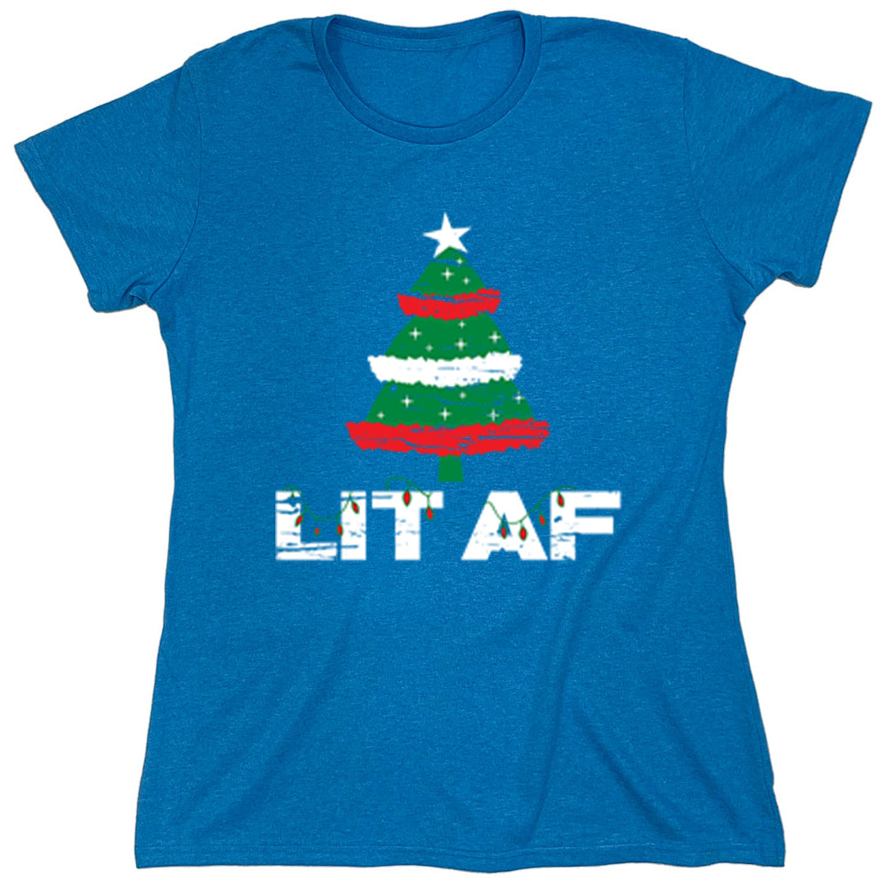 Funny T-Shirts design "LIT AF Christmas T-Shirt"