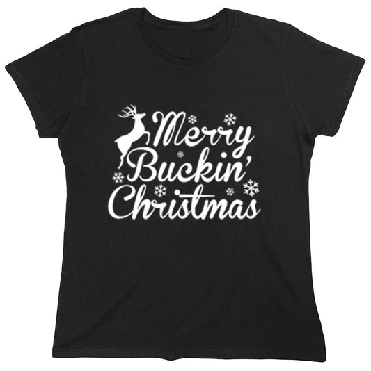 Funny T-Shirts design "Merry Buckin Christmas"