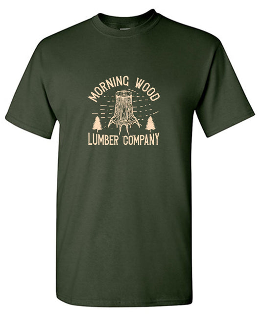 Funny T-Shirts design "Morning Wood Lumber Company"