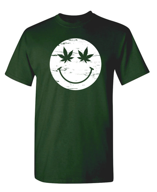 Funny T-Shirts design "Weed Smile Face"