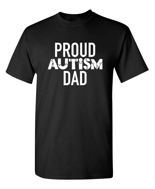 Funny T-Shirts design "Proud Autism Dad"