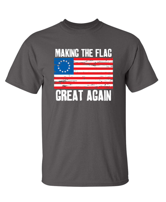 Funny T-Shirts design "Betsy Ross Making The Flag Great Again"