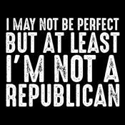 I May Not be Perfect But At Least I'm Not a Republican - Funny T Shirts & Graphic Tees
