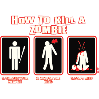 How To Kill A Zombie - Roadkill T Shirts