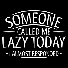 Someone Called Me Lazy Today I Almost Responded