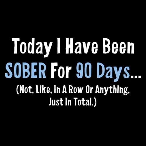Today I Have Been Sober For 90 days Not Like In A Row